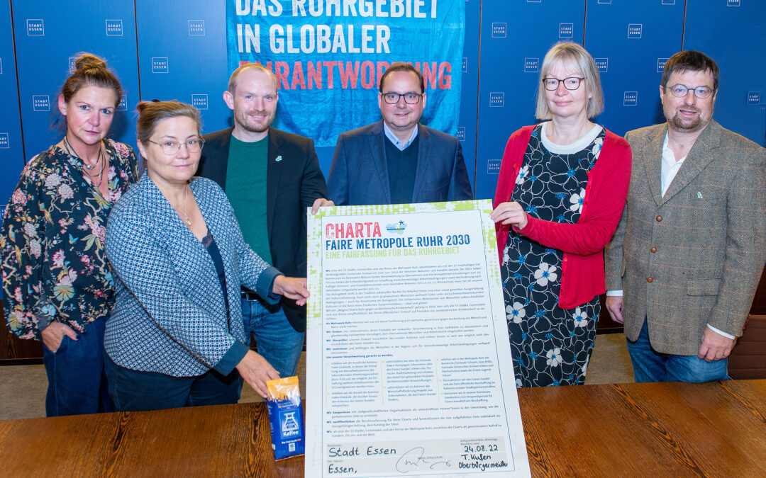 OB Kufen unterzeichnet für die Stadt Essen die Charta „Faire Metropole Ruhr 2030“