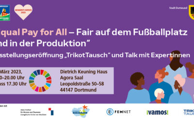 Ausstellungseröffnung und Talk mit Expertinnen: „Equal Pay for All – Fair auf dem Fußballplatz und in der Produktion“